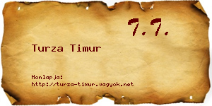 Turza Timur névjegykártya
